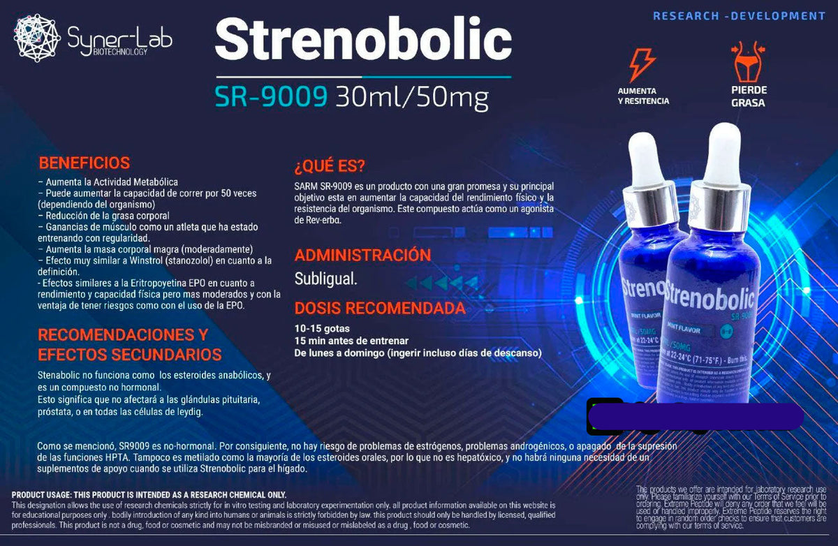 Strenobolic (SR-9009) 50mg / 30ml | SARMS SYNERLAB - SARM