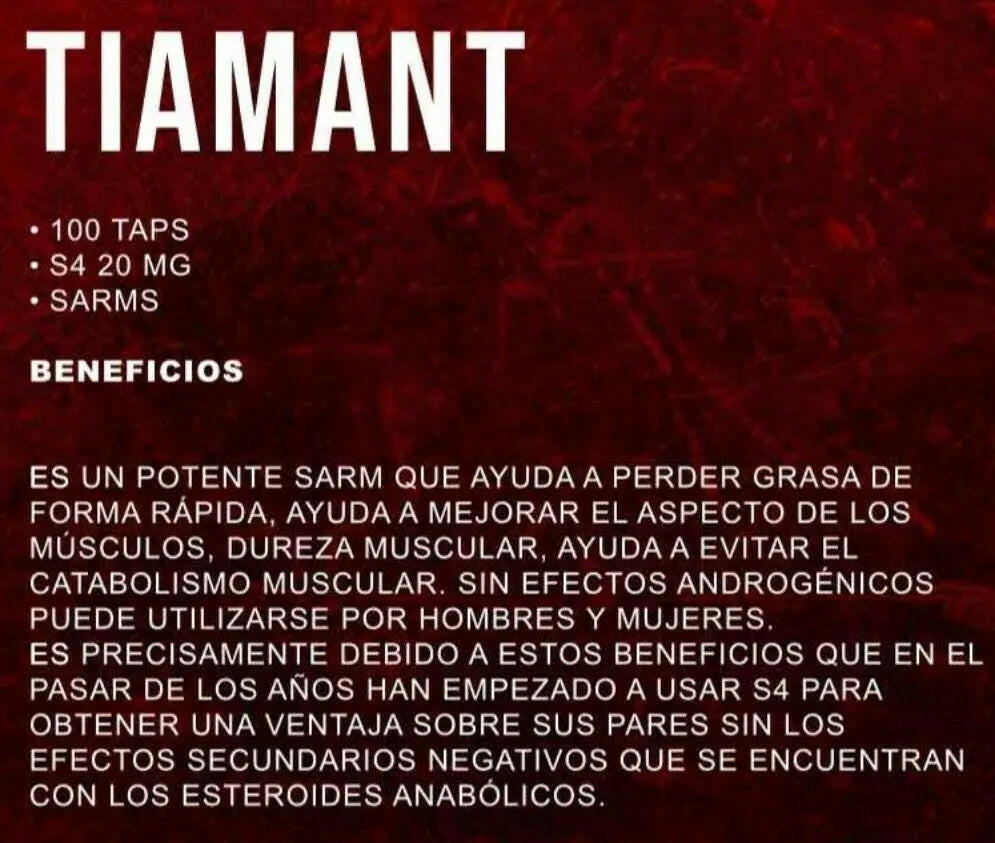 Tiamant (ANDARINE) 100 TAPS S4 20 MG | SARMS DRAGON PHARMA - SARM