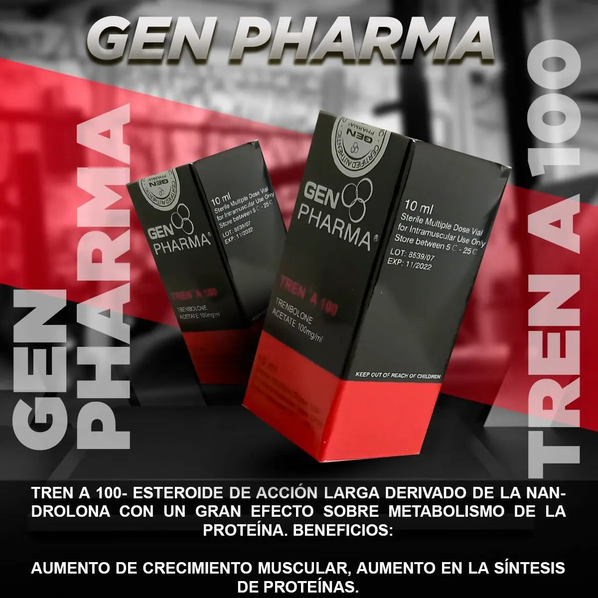 TREN A 100 / TRENBOLONE · ACETATE 100MG / GEN PHARMA - esteroides
