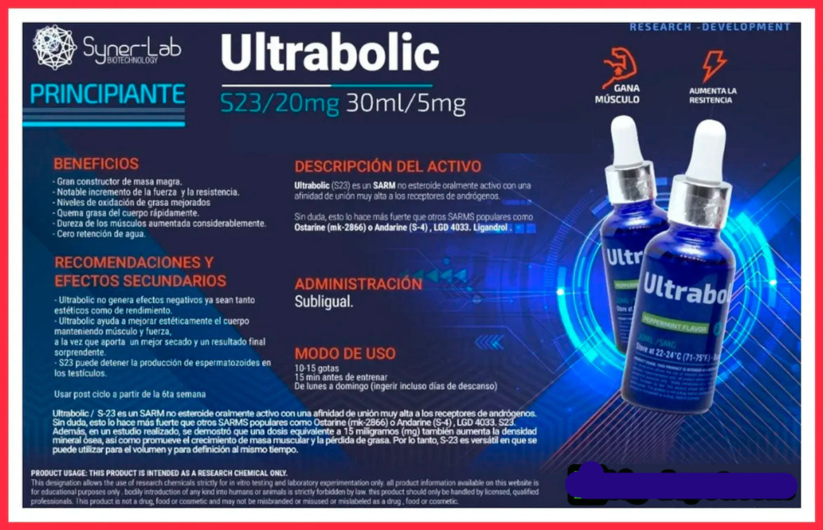Ultrabolic (S-23) 20MG 30ML | SARMS SYNERLAB - SARM